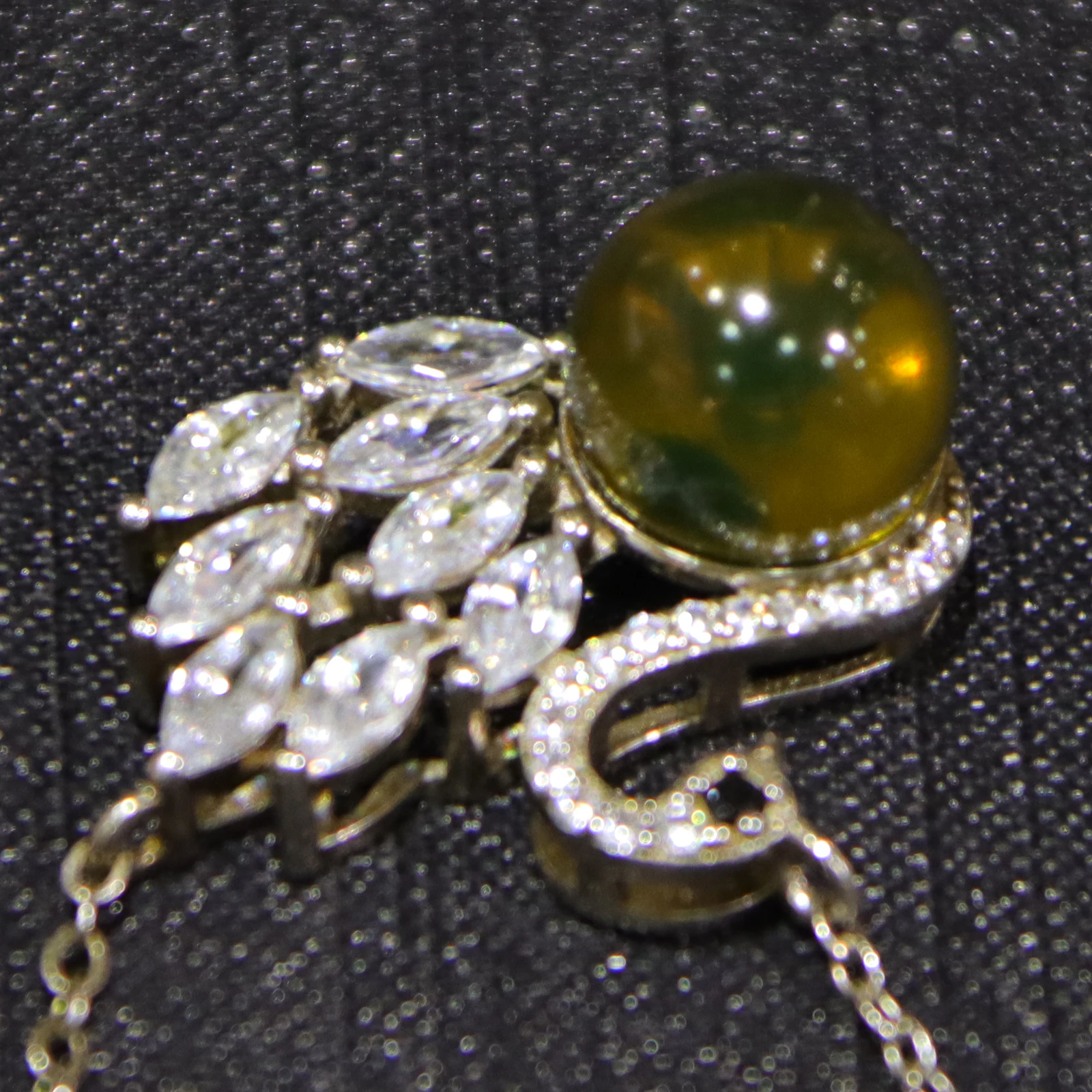 925 Sterling Silver Swan Pendant with Natural Mexican Blue Amber 9mm Women Necklace Jewelry Gift for Her