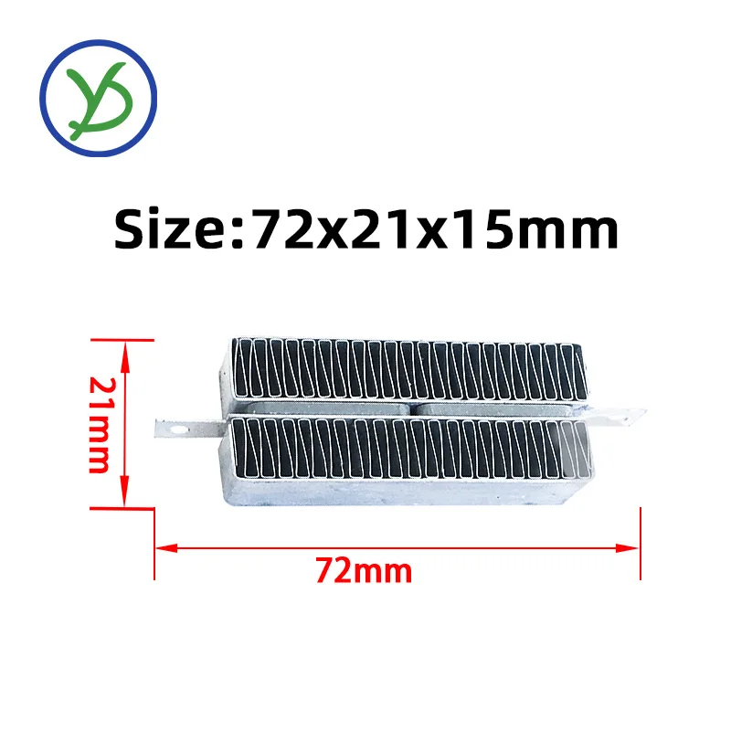 72*21 мм проводящий керамический нагреватель PTC 12 В 24 В 48 В 50 Вт 100 Вт 200 Вт воздушный нагревательный элемент Couveuse Chauffant 54B1