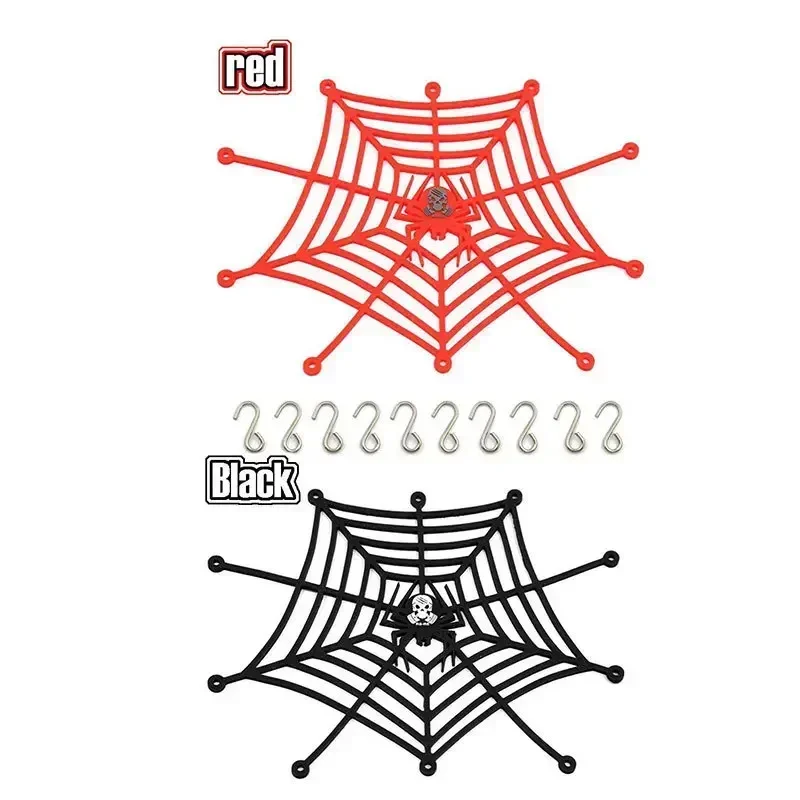 

Silicone Car Roof Flexible Spider Web Style Baggage Net for 1/10 D90 SCX10 TRX-4 TRX4 RC Car Replacement Accessories