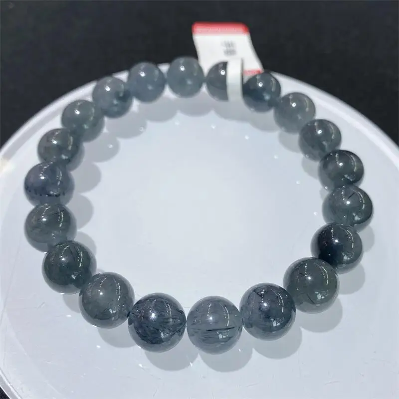 

Natural Blue Rabbit Hair Quartz Bead Bracelet Jewelry Woman Men Unisex Stretch Holiday Gift 1PCS 7/8/9/10/13MM