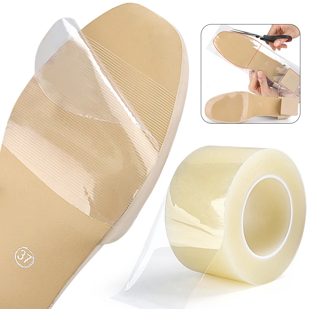 Transparent Sole Film Anti Dirty Transparent Film Wear Resistant Self-Adhesive Shoe Sole High Heels Sole Tape Shoe Accessories