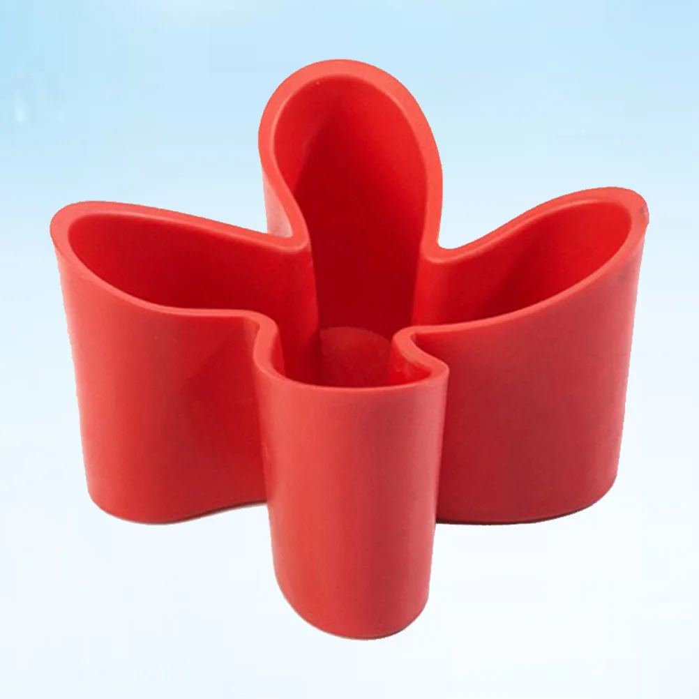 

Four-Leaf Clover Shaped Plastic Desktop Organizer Red Multifunction Pen Holder Makeup Storage Box Remote Organizer