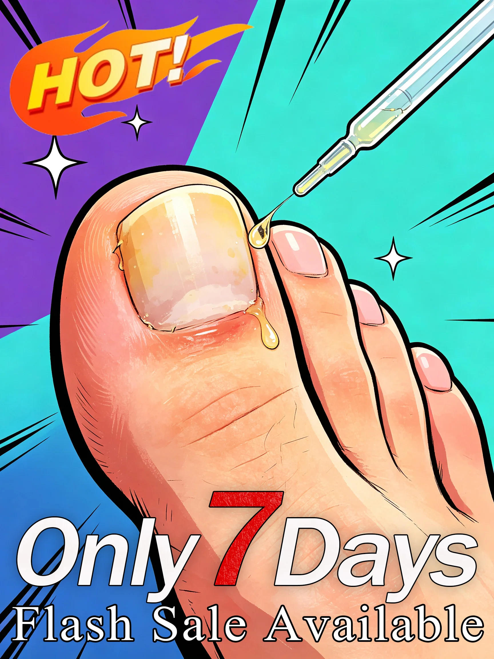 Tames messy visual appearance of thick‑looking nails, brings polished visual effect for dry‑looking toenails