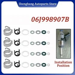 06J998907B 06H998907A 인젝터 수리 씰 키트 (아우디 A3 A4 A5 A6 Q5 Q3 TT 폭스바겐 골프 R GTI 티구안 파사트 CC EOS 2.0L 06J998907A 용)
