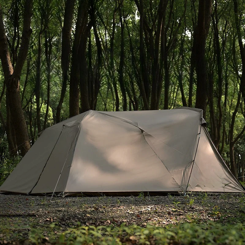 خيمة نفق للتخييم في الهواء الطلق أثناء الليل، حماية من العواصف الممطرة، غراء دباغة مقاوم للرياح، معدات التخييم على الطرق الوعرة