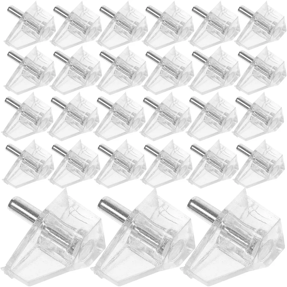 200Pcs Transparent Plastic Shelf Support Peg Cylindrical Cabinet Pins Kitchen Wardrobe Bookcase Furniture Cupboard Replacement