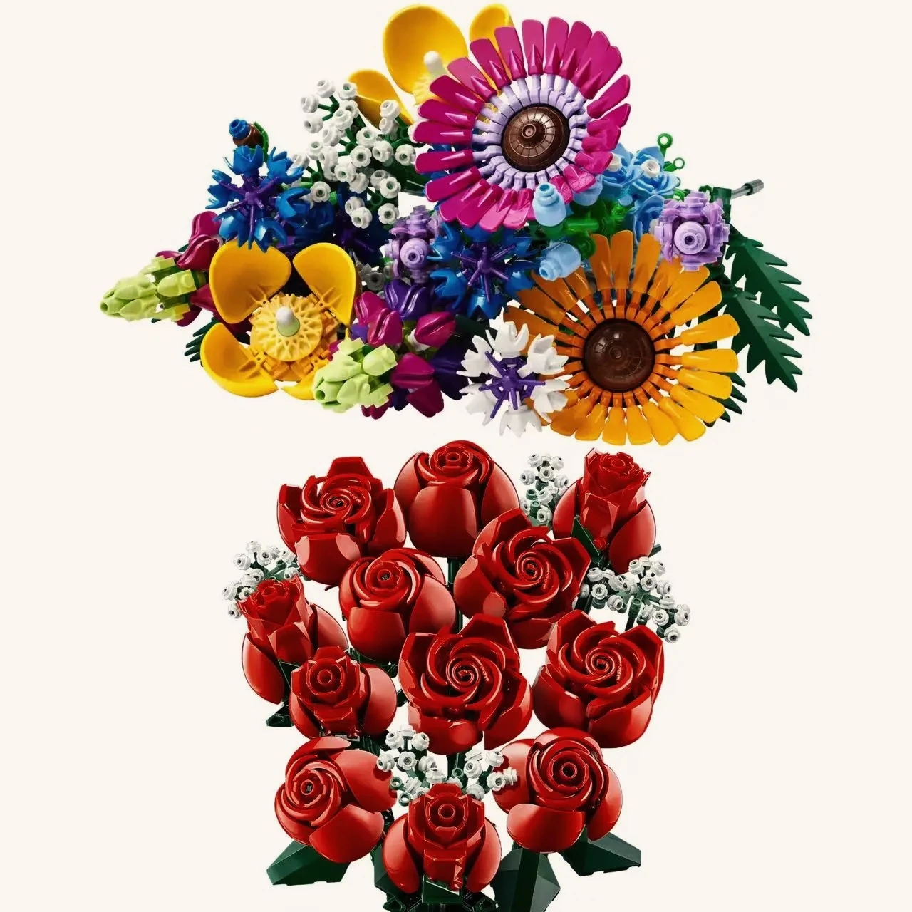 

DIY 10313 10328 DIY Rose Bouquet Building Kit, Plant Home Decoration, Suitable for Girls' Romantic Birthday Christmas Gifts