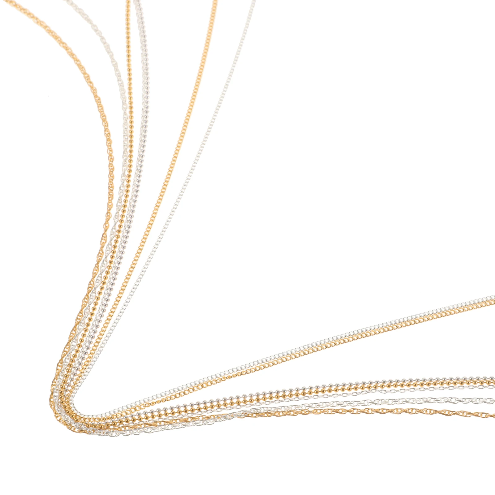 

7 Pcs Nail Metal Chain Super Fine Art Decoration Accessories Charms Durable Chains Versatile Combinations Longlasting Beauty