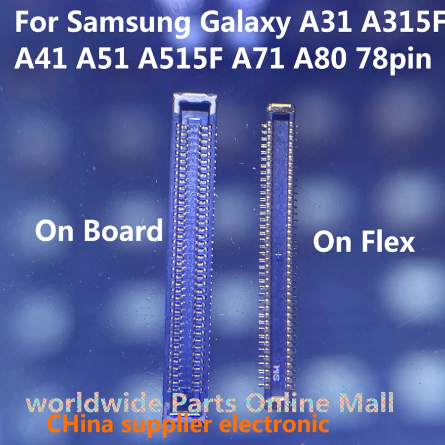 

10 шт.-200 шт. для Samsung Galaxy A31, A315F, A41, A51, A515F, A71, A80, ЖК-дисплей, экран, FPC, коннектор, порт на материнской плате/гибкий кабель