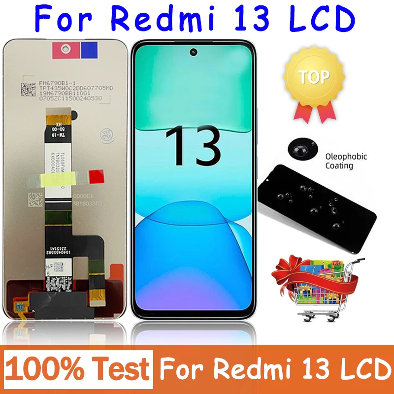 

ЖК-дисплей 6,79 "AAA + для Xiaomi Redmi 13, сенсорный экран с дигитайзером в сборе с рамкой для Redmi 13, ЖК-экран