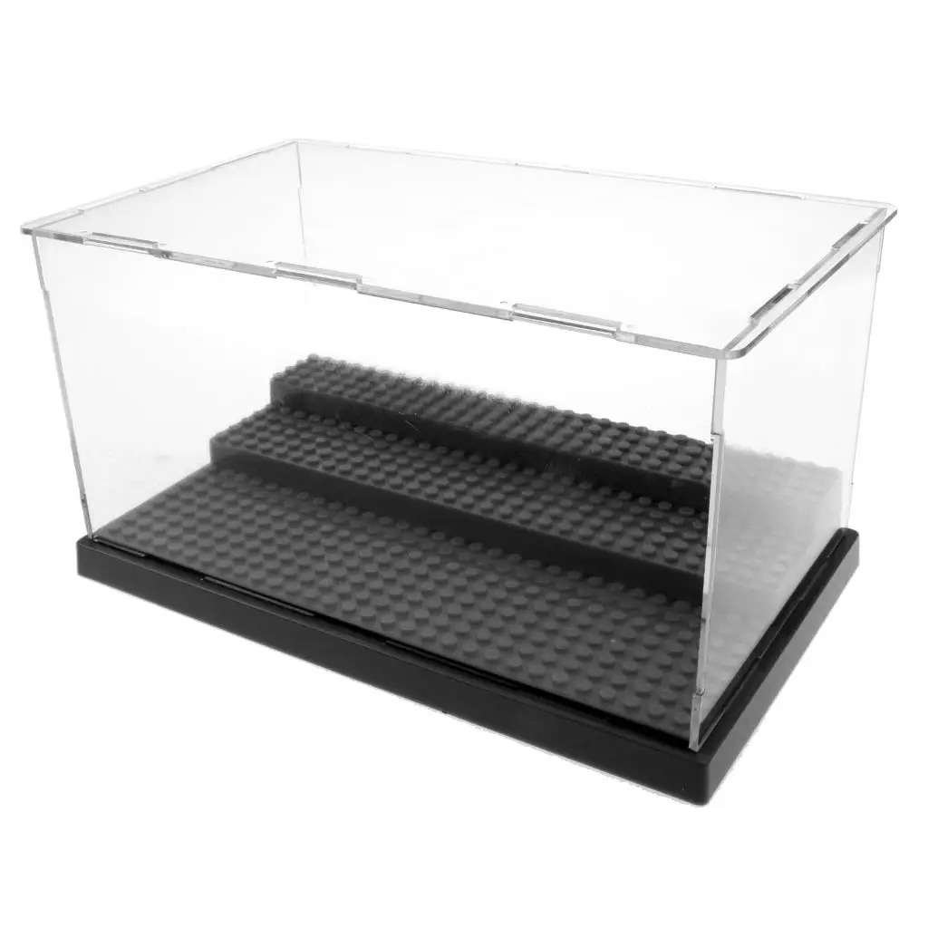 Large Clear 3 Tier Plastic Display Box for Anime Figures Comic Heroes Cars and Blocks Collection Dustproof Storage - view 2