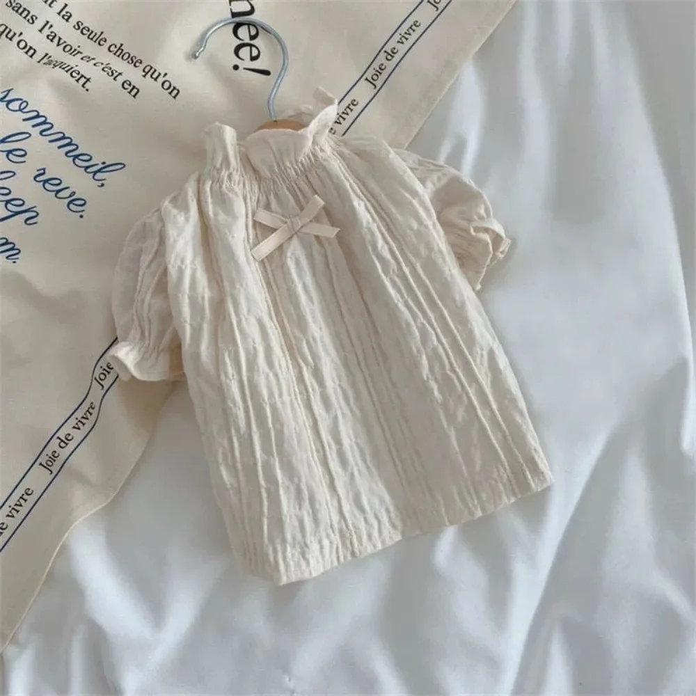 

Retro Pet Plaid Strap Skirt Soft Thin Design Cat Plaid Pleated Shirt Flying Sleeve Breathable Pet Clothes Four Season