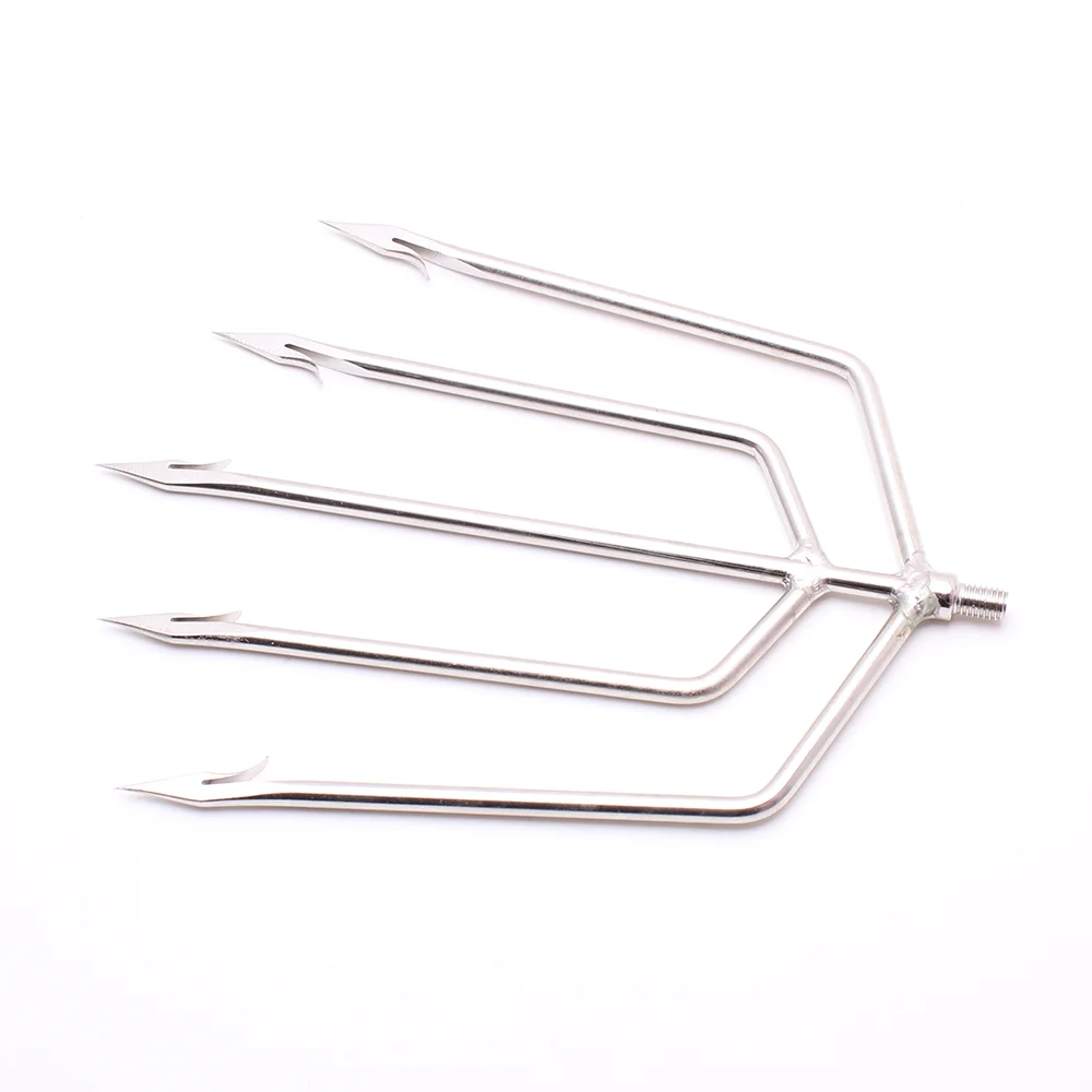1 pc harpoon head stainless steel fish anchor hook with barb, pointed fork, two-tooth, three-tooth, five-tooth harpoon fishing