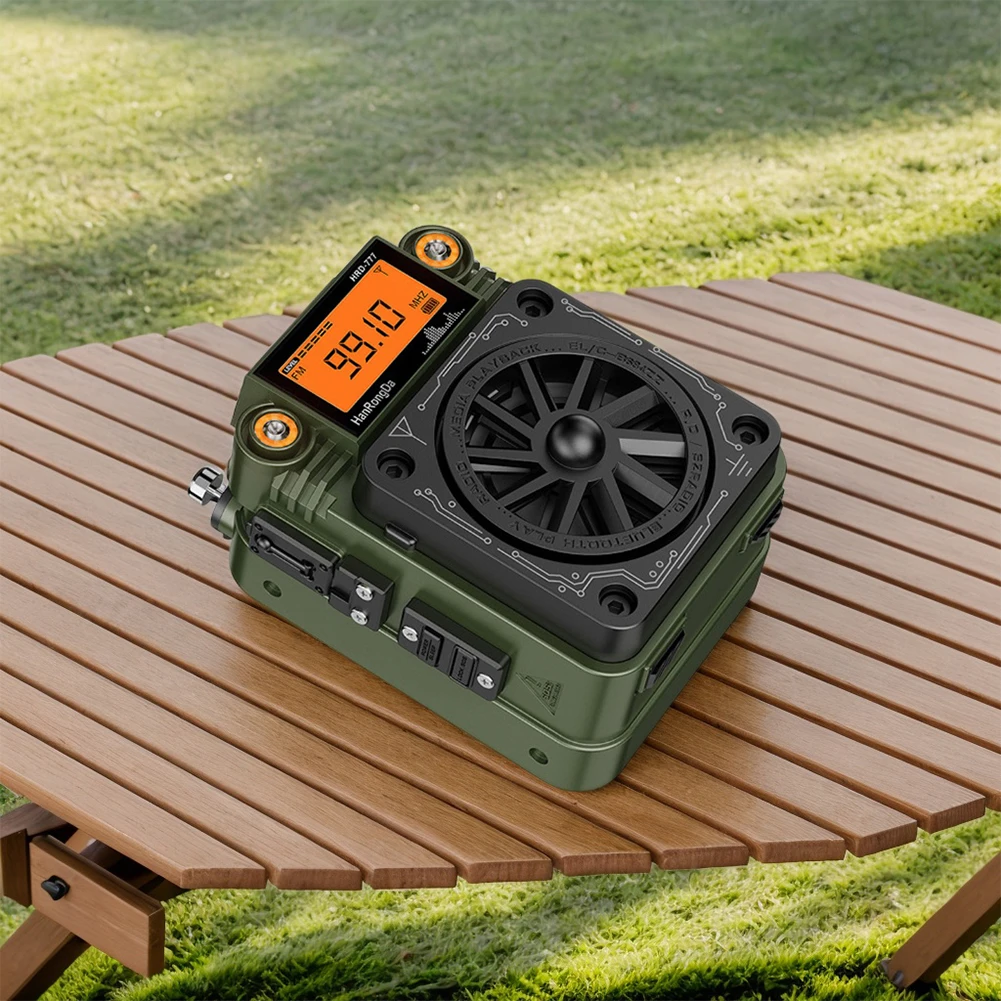Mini Portable Radio 1000mAh Full-Band Pocket Radio Emergency Radio AM/SW/FM Radios & Hi-Fi Bluetooth Speaker External MW Antenna