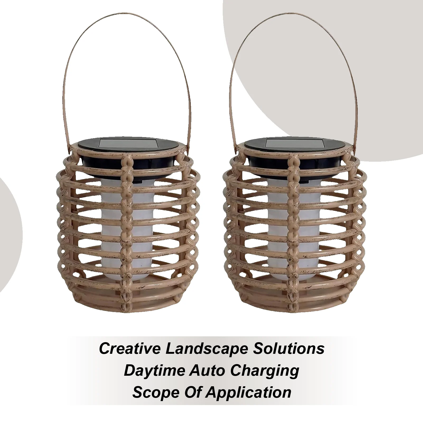 

Solar Lights Outdoor Outdoor Lanterns Solar Powered Lights Decorative Waterproof Rattan Lantern For Yard Garden Lawn Trees Porch