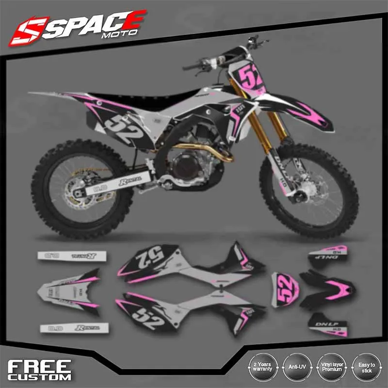 الفضاء مخصص للدراجات النارية الرسومات خلفية مائي لهوندا 2018 CRF250 17-18CRF450 2019-2020 CRF250 450 الشارات ملصقات أطقم 10