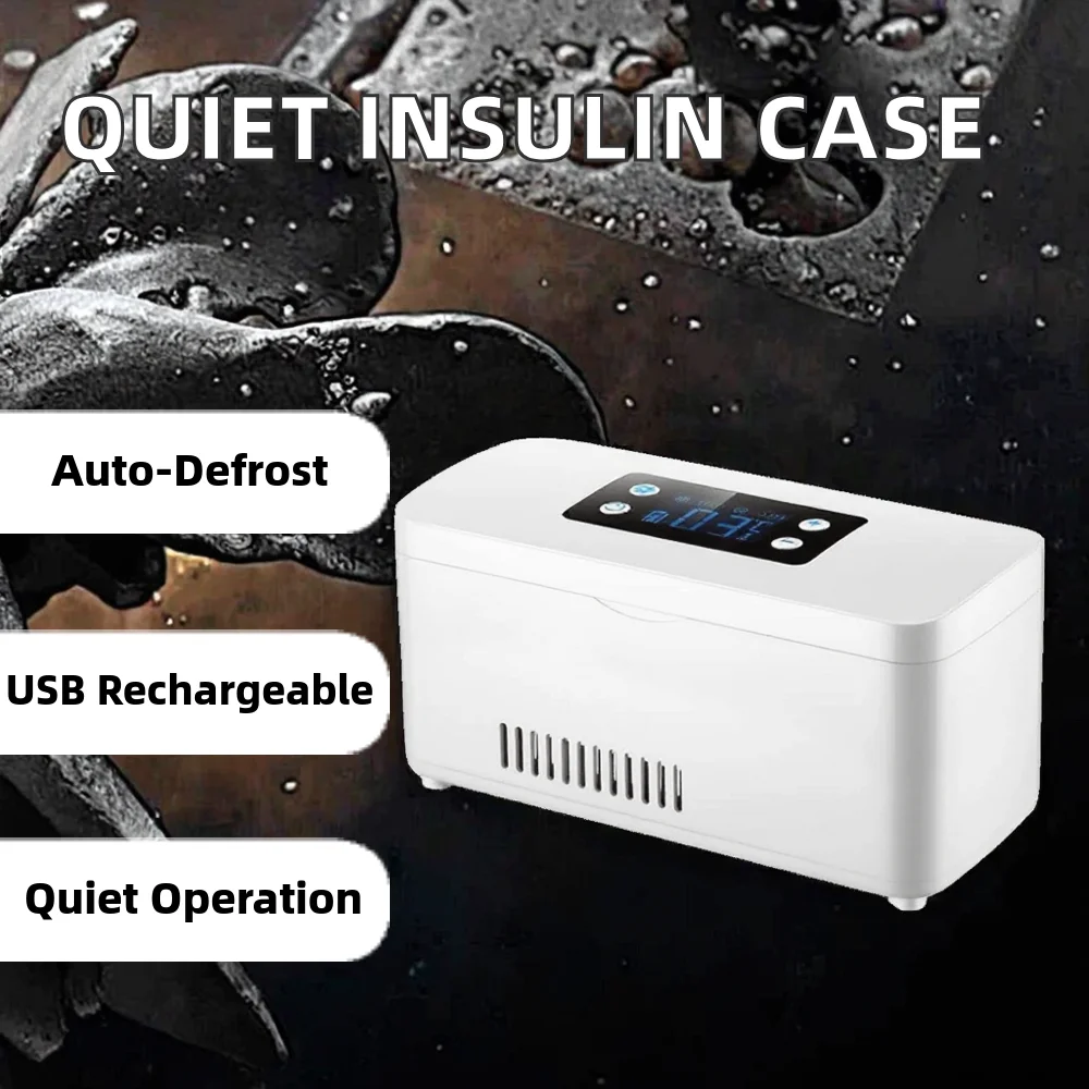 Mini USB Rechargeable Insulin Cooler Case Low Noise Silent Electric New Business Travel Air Cooling Bag