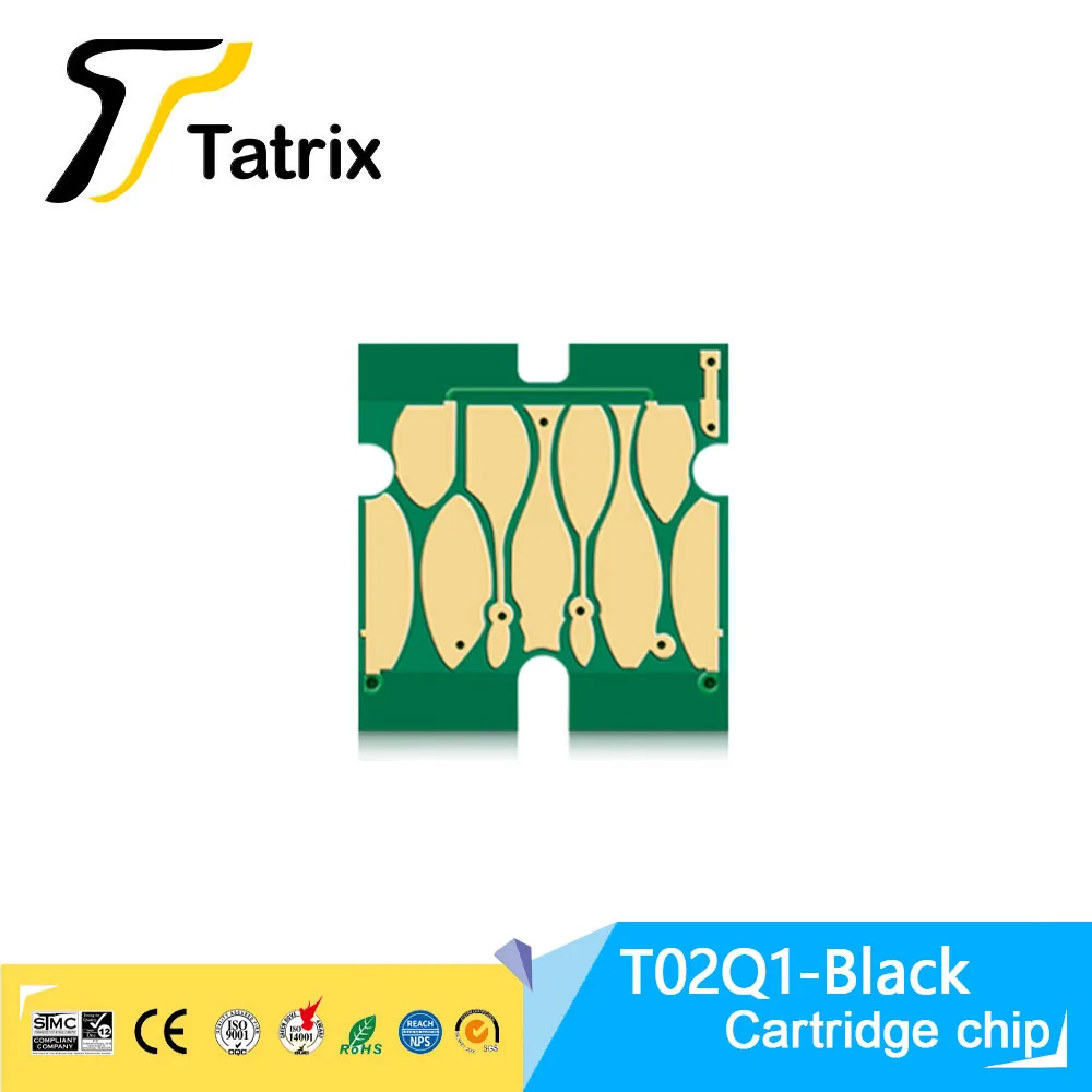 Imagem -05 - Tatrix T02q1 Chip T02q4 02q Cartucho de Tinta Chip para Epson Workforce Enterprise Wf-c20600 Wf-c20600a Wf-c20600c Chips de Impressora