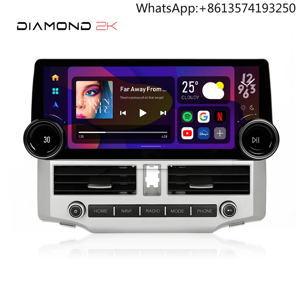 

Diamond X23 12.3 Inch Android Car Stereo 8 Core 4+64G CarPlay/Android Auto/GPS/WIFI/RDS/DSP/IPS for Toyota 4Runner 2007-2021 OEM