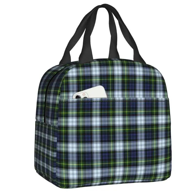 Black And White Checkered Insulated Lunch Tote Bag for Geometric Checkerboard Resuable Cooler Thermal Bento Box Camping Travel