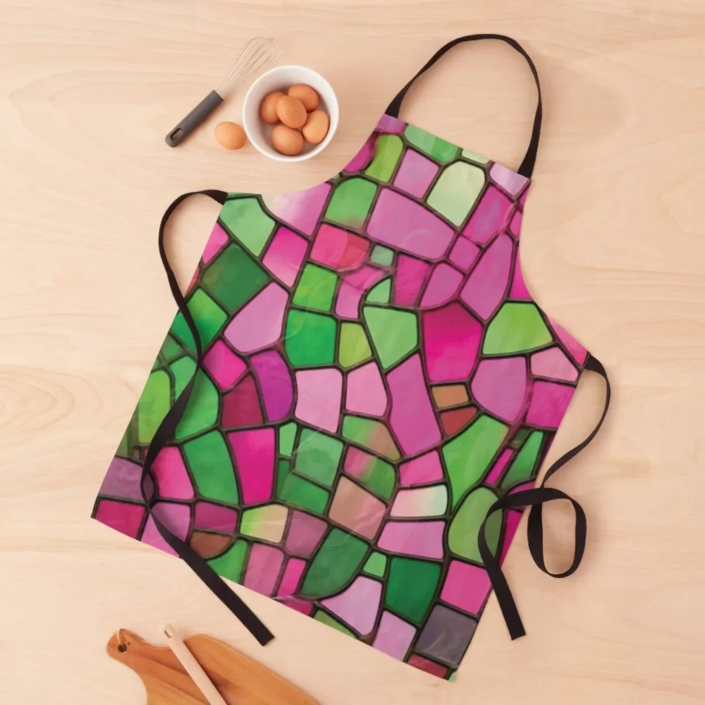 

Stained glass Apron New year's women's kitchens Apron