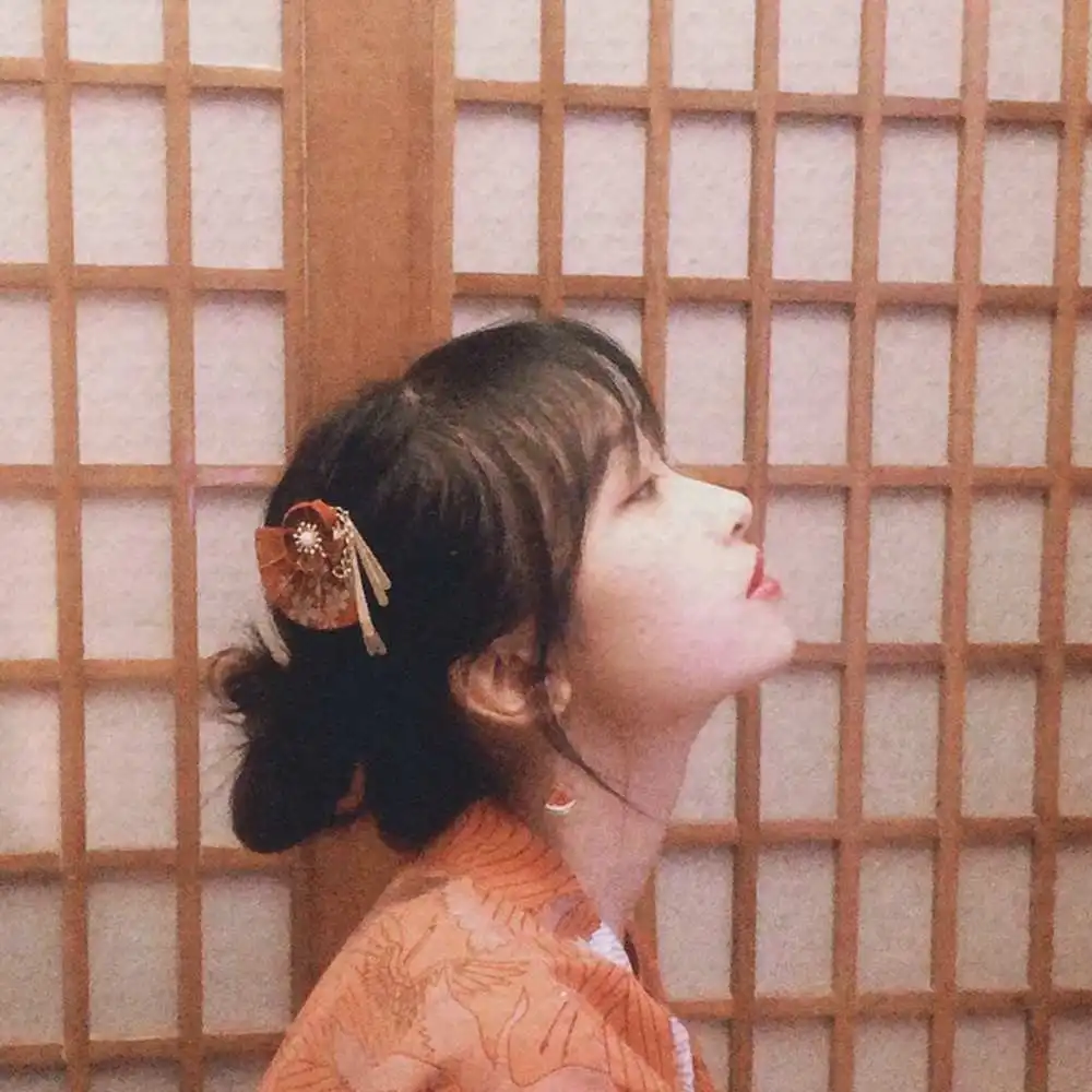 ญี่ปุ่นอุปกรณ์เสริมผมพัดลมโลหะพู่ Hairpin Vintage Headwear Hanfu ตกแต่งสําหรับเด็กสาวดอกไม้ผมคลิป