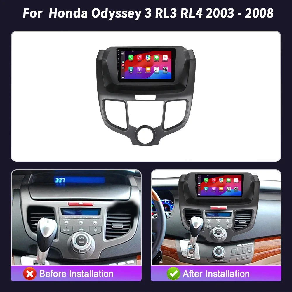 Android 14 For Honda Odyssey 3 RL3 RL4 2003 - 2008 Car Radio Multimedia Video Player Navigation 4G GPS car stereos No 2 din dvd