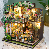 Wooden Miniature Doll House DIY Small House Kit Handmade 3D Puzzle Assembly Model Building Room Bedroom Decoration Birthday Gift