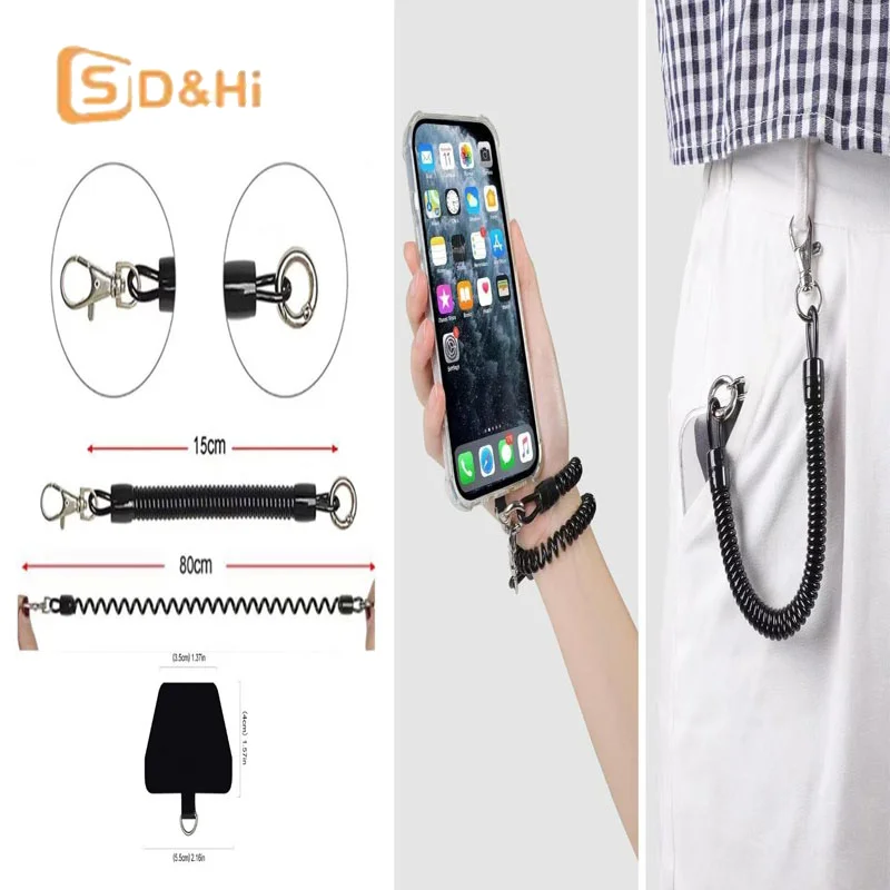 

Универсальный ремешок для телефона с нашивкой, ремешок для мобильного телефона с карабином, анти-потерянный чехол для телефона, якорь для езды на велосипеде, пешего туризма, альпинизма