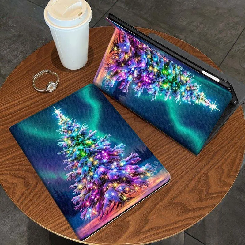 

Snowy Tree Northern Art Gift For Samsung Galaxy Tab S11 A11 A9 A8 S6 A 10.1 A7 10.4 Plus 2025 2023 Tablet Case