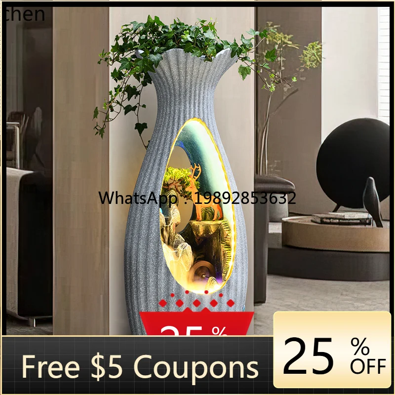 

landscape vase ornament living room TV cabinet company front desk decoration opening housewarming gifts
