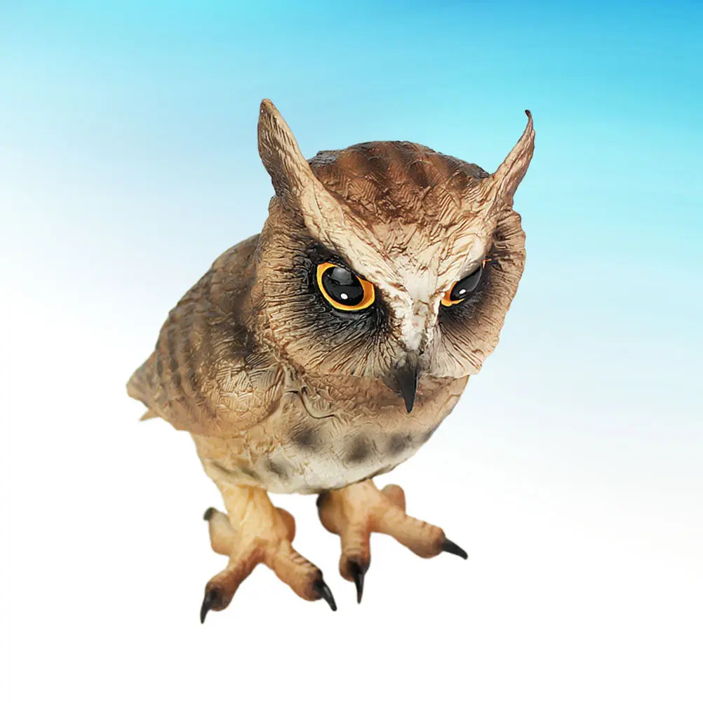 

Premium Plastic Owl Decoration Figure for Home Office Cabinet Display Animal Cognitive Learning Aid Kids Educational Gift Vivid