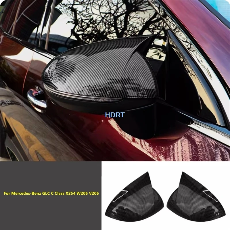 

For Mercedes-Benz GLC C Class X254 W206 V206 2022 + Car Styling Rear View Door Wing Side Mirror Cover Reverse Mirror Shell Case