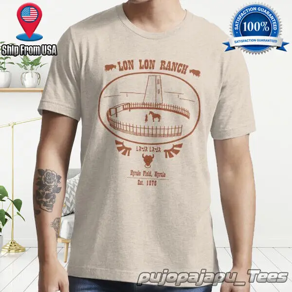 NEW Lon Lon Ranch Essential American Funny Logo Men's TShirt SIZE S-5XL