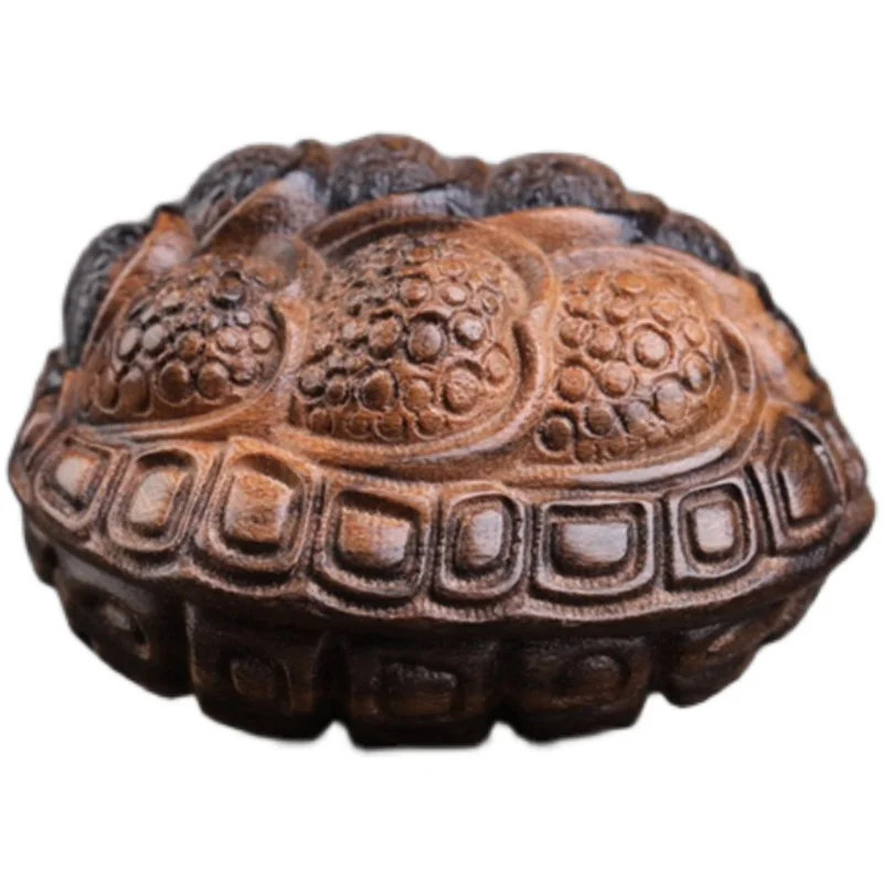 Thymelaeaceae turtle shell hand-carved wenwan pendant hand-carved men's national wind pendant gift.