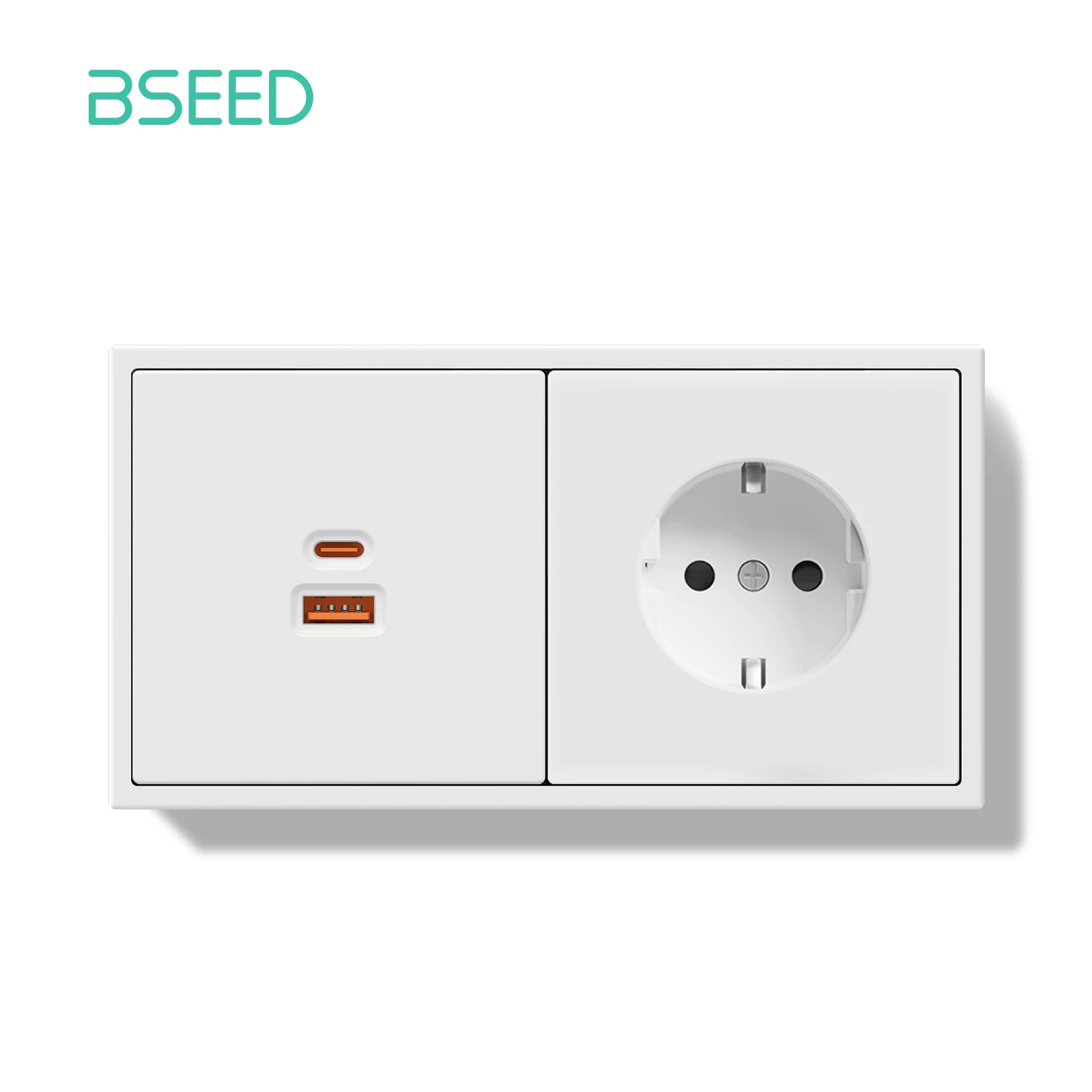 BSEED 65W USB Typ-C Telefon Ladesteckdose Europa Super Quick Fast Port Kunststoff EU Steckdosen Steckdosen Heimgebrauch E-Serie 5