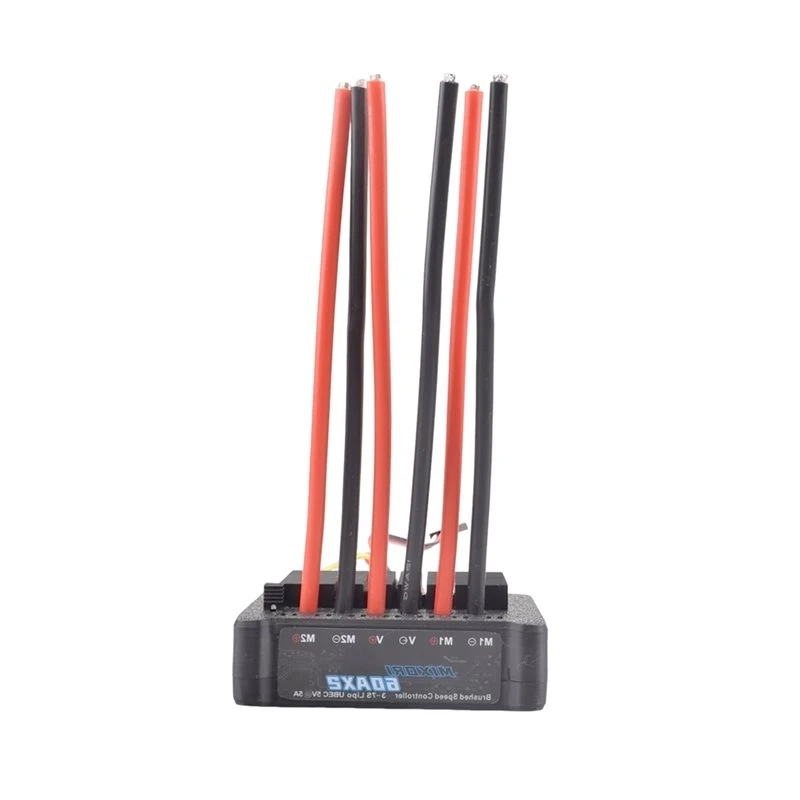 60Ax2 Dual Way Bidirectional Brushed Speed Controller 3-7S UBEC 5V 5A For RC Model Boat/Tank/Car