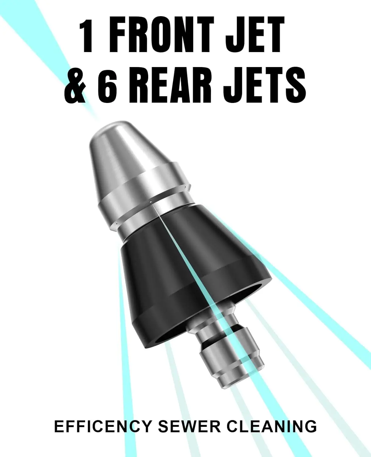 

Sewer Jetter Nozzle High-Pressure Sewer Cleaning Tool, 1/4" Quick Connector Pressure Washer Drain Jetter Pressure Washer