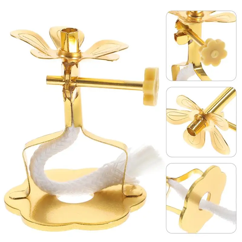 Description Picture 6 of item2pcs Butter Lamp Wick Holder Wick Lamp With Stand Wick Holder Buddha Supplies Fotang Products Oil Lamp Core Dimmable Wick Frame