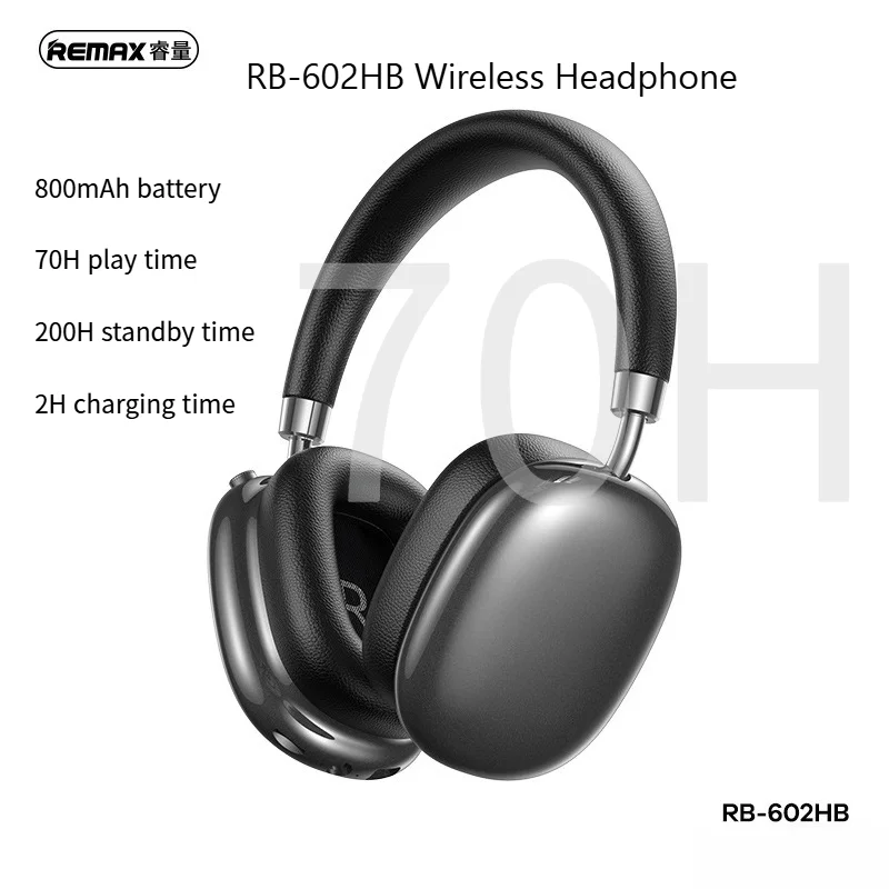 

Беспроводные игровые наушники REMAX RB-602HB для ПК, Bluetooth, Hi-Fi, с микрофоном, 800 мАч, шумоподавление, легкие, для улицы
