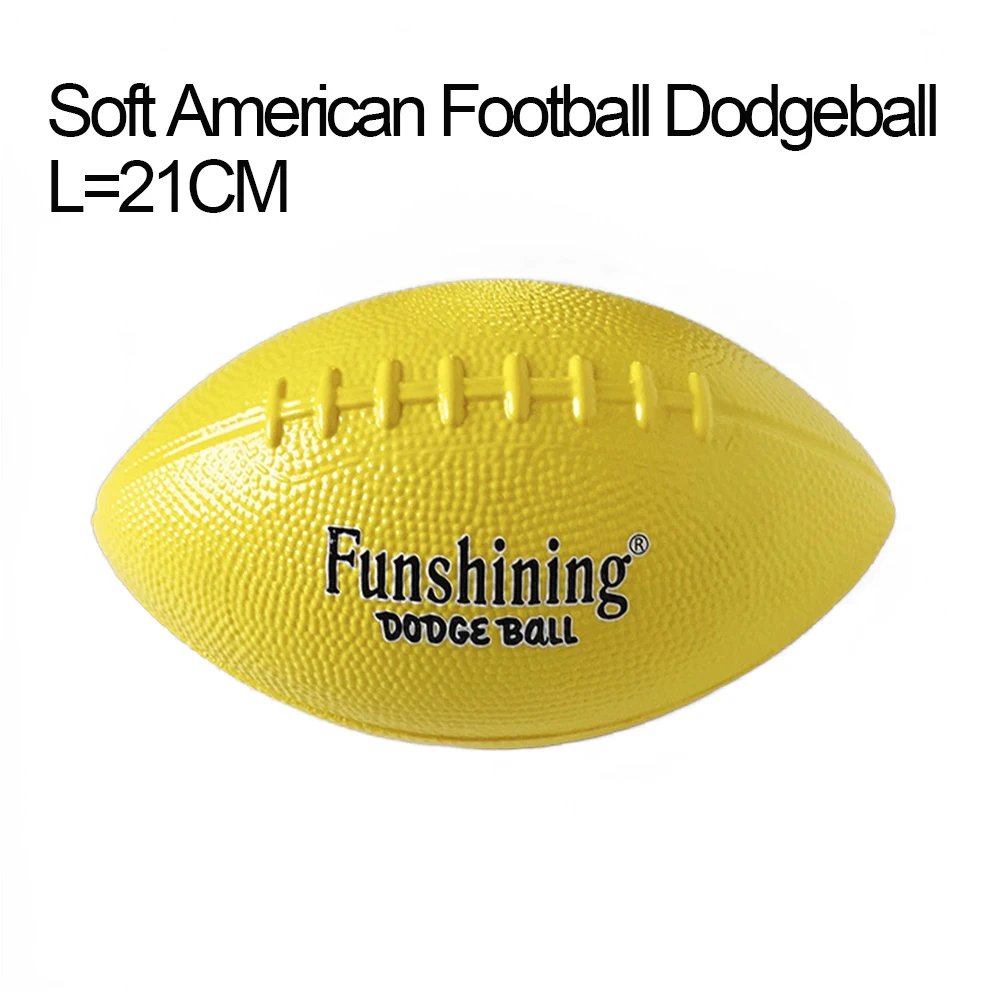 21cm Length Eco Friendly Durable PU Self Air Inflating American Football Dodgeball Playground Balls for Kids Outdoor Sports Game