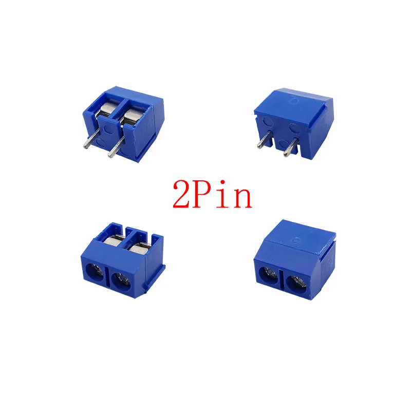 KF301 Pitch 5.0mm PCB Screw Terminal Block Connectors Straight 2/3/4 Pin Screw PCB Terminal Block Spliceable Plug Wire Connector