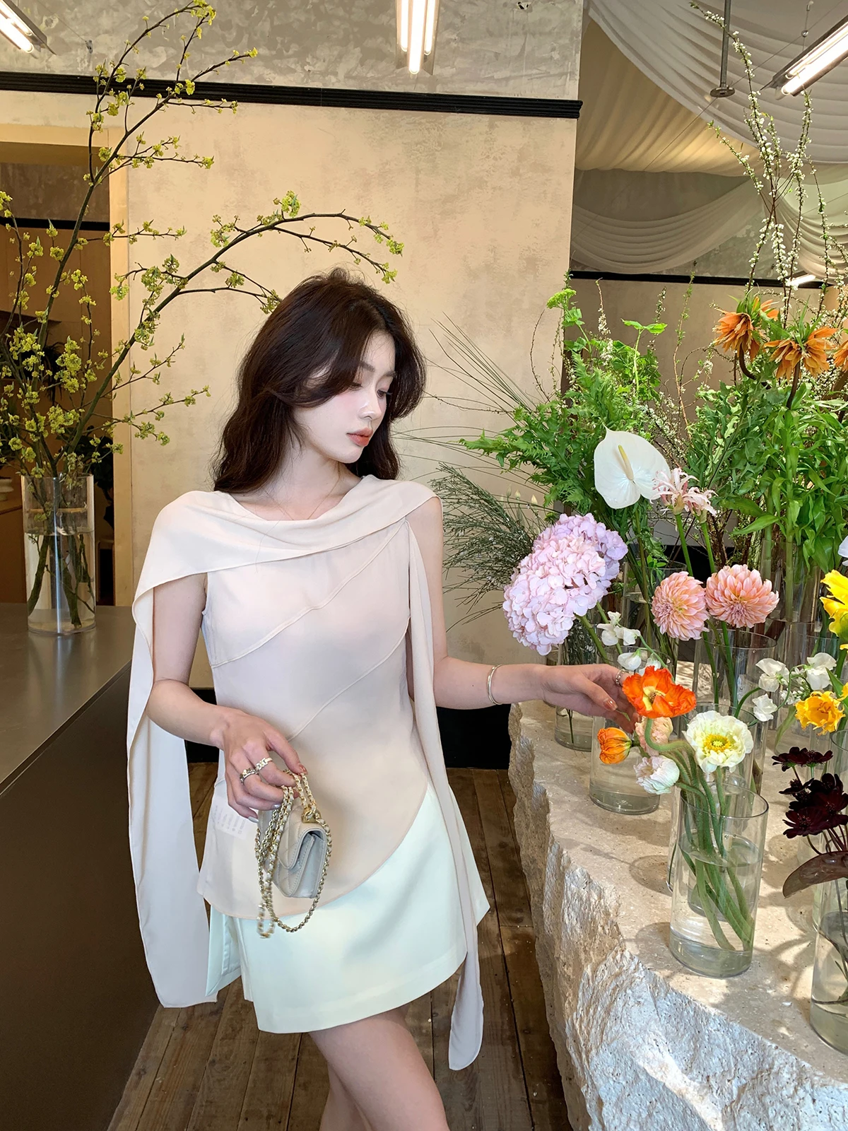 

Топ Syeee Muse's Kiss Design Sensation Sa Svel для женщин: весенне-летний, стройнящий, нежный, легкий, струящийся