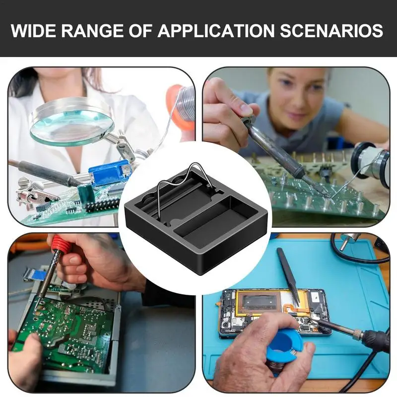 Solder Iron Spring Holder Square Solder Base With High Temperature Resistance Stable Support Base For Production Workshop