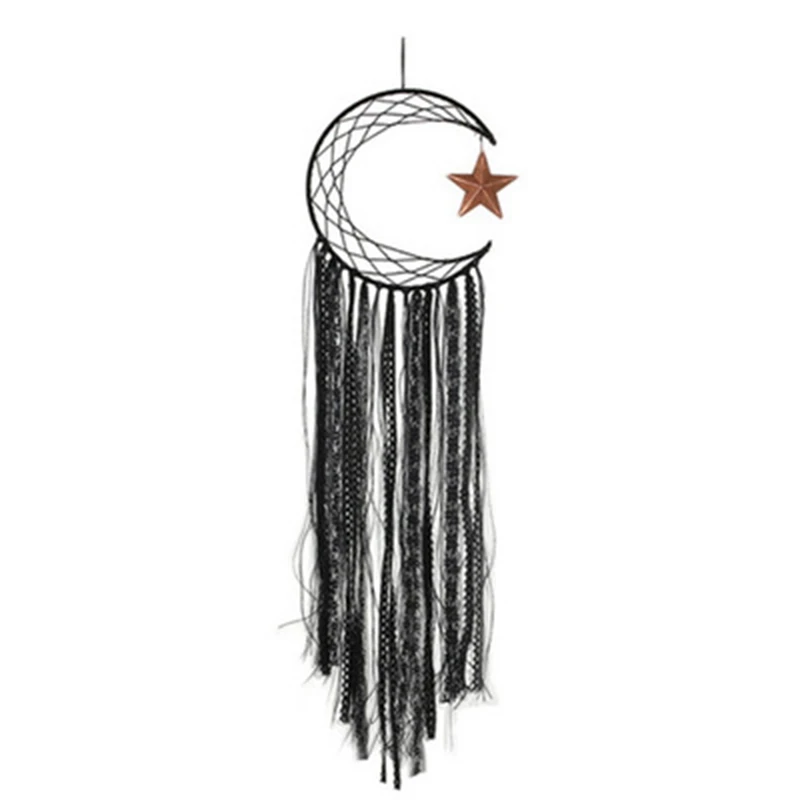 JFBL Hot Half-Moon Dreamcatcher Handmade Dream Catcher Net With Feathers Home Wall Hanging & Bar & Party Decoration