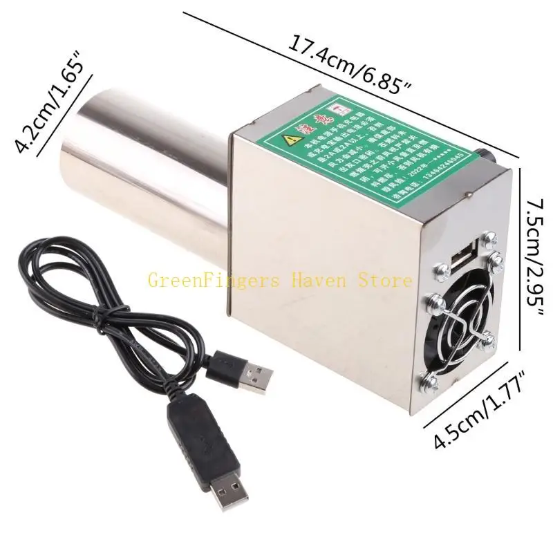 F68D المحمولة USB 5V مروحة مزدوجة قابل للتعديل سرعة شواء منفاخ مروحة بداية مروحة الطبخ #6