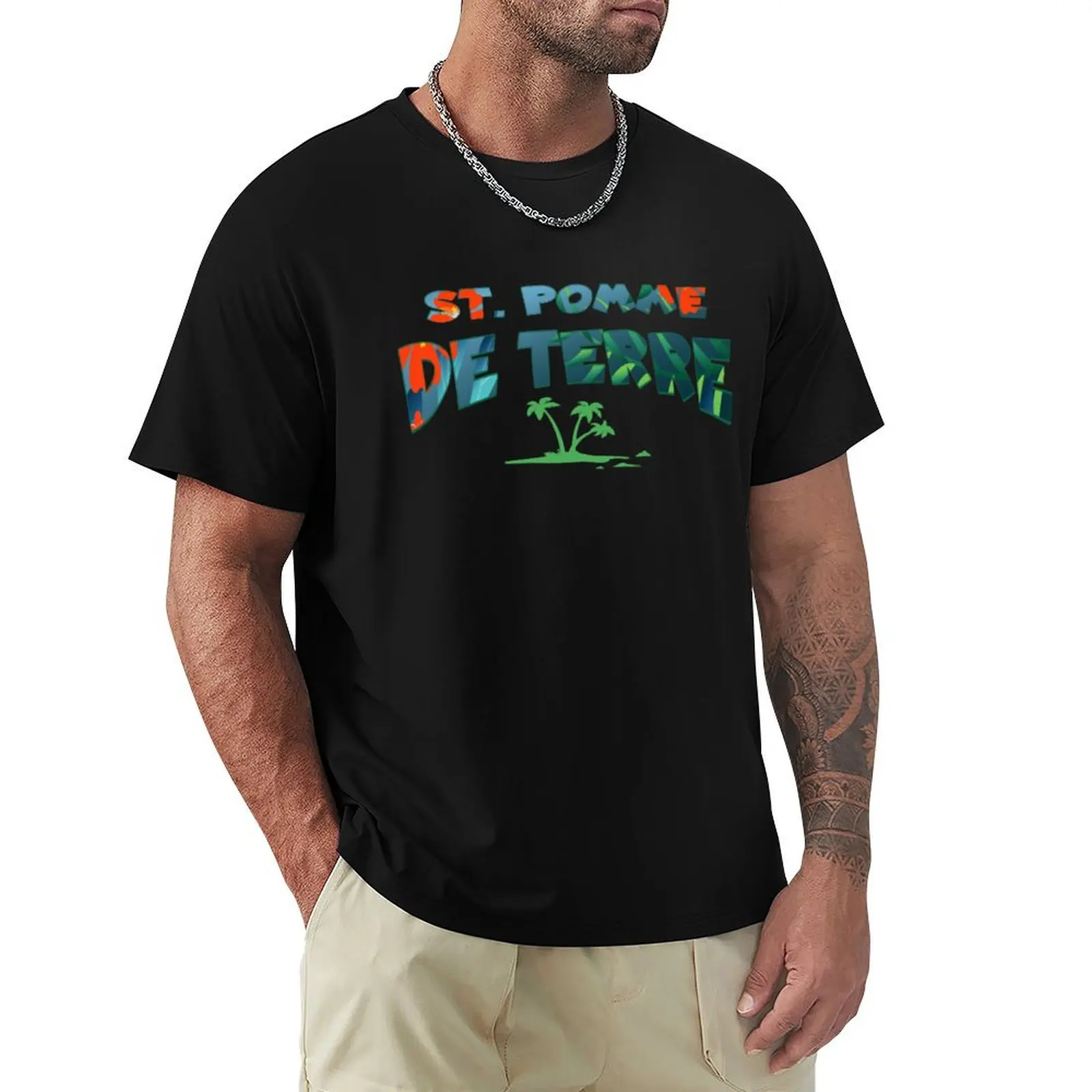 

St. Pomme De Terre - Potato Caribbean Island Ron Souvenir T-Shirt T-shirts man mens fashion