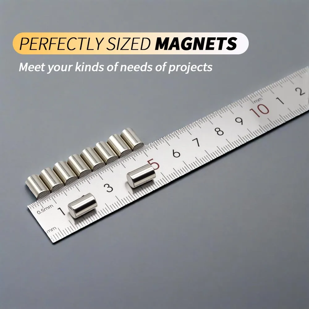 6x10mm Round Neodymium Magnets Small Strong N35 NdFeB Disc Magnets for Fridge DIY Craft Office & Tool Storage