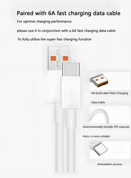 90W USB rychlonabíječka pro Xiaomi 15 14 13 12 11 10 Ultra Redmi Note 12T 13 Pro Turbo Quick Charge Nabíjecí kabel typu C 8 nejlepší prodej Nabíječka pro Redmi Note 10 Pro - №2