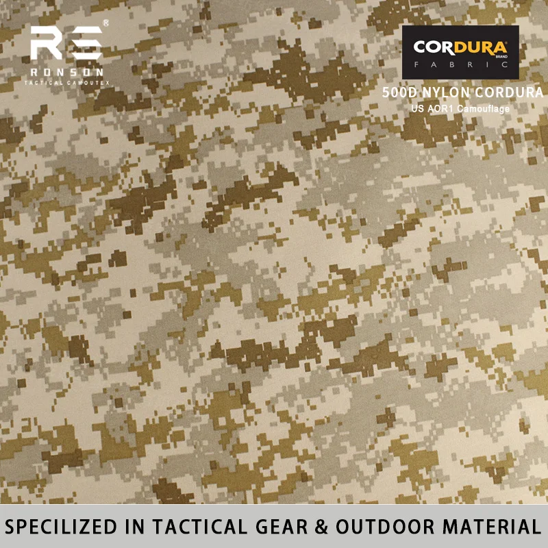 500D Nylon Oxford Camouflage Tactical Fabric AOR1/AOR2 Hot Sale for Bag Vest Military Outdoor Gear in Stock